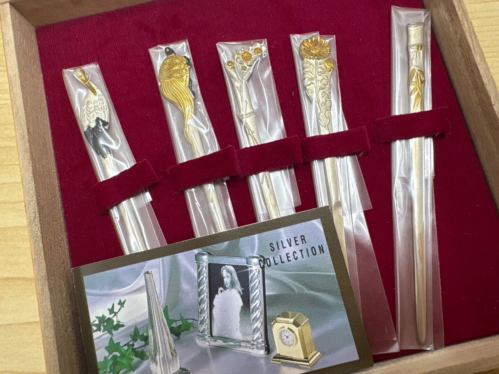 【H6】銀製　菓子切り　ピック　楊枝　菓子楊枝　5点セット　シルバー　カトラリー 銀製 菓子切り ピック 楊枝 菓子楊枝 5点セット シルバー カトラリー