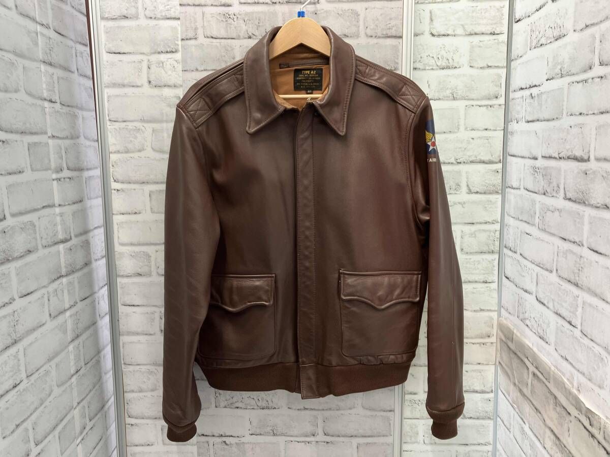 HOUSTON ／ A-2 ／ NO.41-5154 ／ フライトジャケット ／ レザージャケット ／ U.S.ARMY ／ ブラウン ／ Lサイズ 32,286円