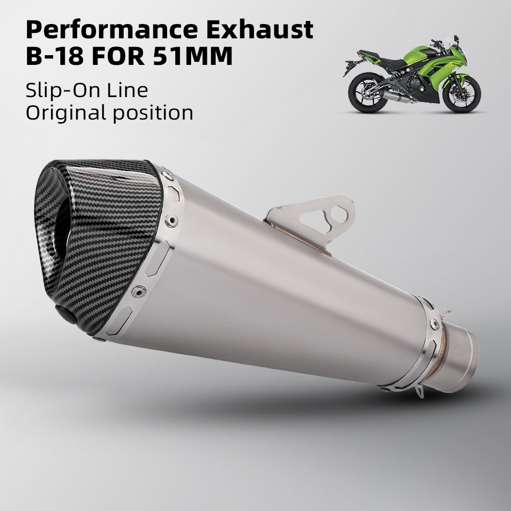 汎用バイク用 51mm アクラポビッチ B18 マフラー DBキラー付き