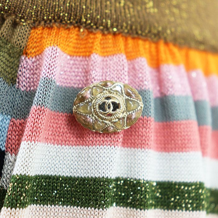 CHANEL シャネル スカート サイズ 36 レディース P55706 ボーダー ラメ