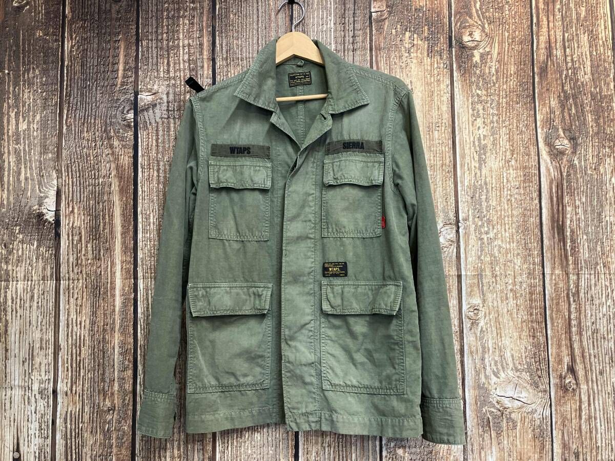 WTAPS ダブルタップス JUNGLE L/S ミリタリーシャツ 151GWDT-SHM01 オリーブ 1