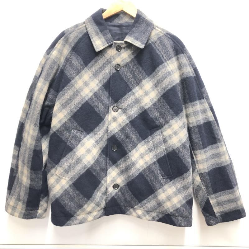 【中古】UNDERCOVER 24AW ウールモッサーCKラグランブルゾン チェック柄 サイズ4 UC2D4216-1 ブラック/ホワイト　[17]