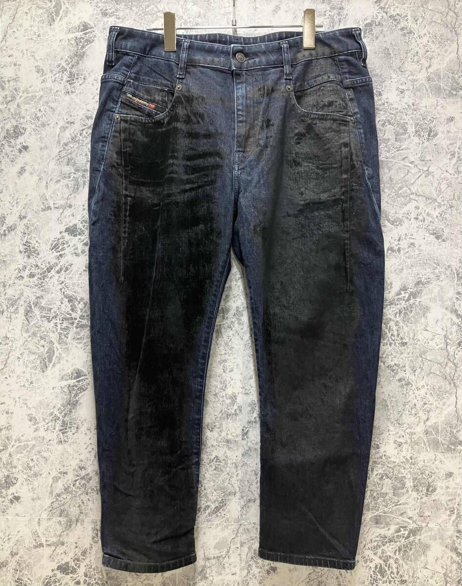 DIESEL / ディーゼル デニムパンツ D-FAYZA BOY FRIEND LOW WAIST ブラックベロア加工 サイズW31 L30 イタリア製