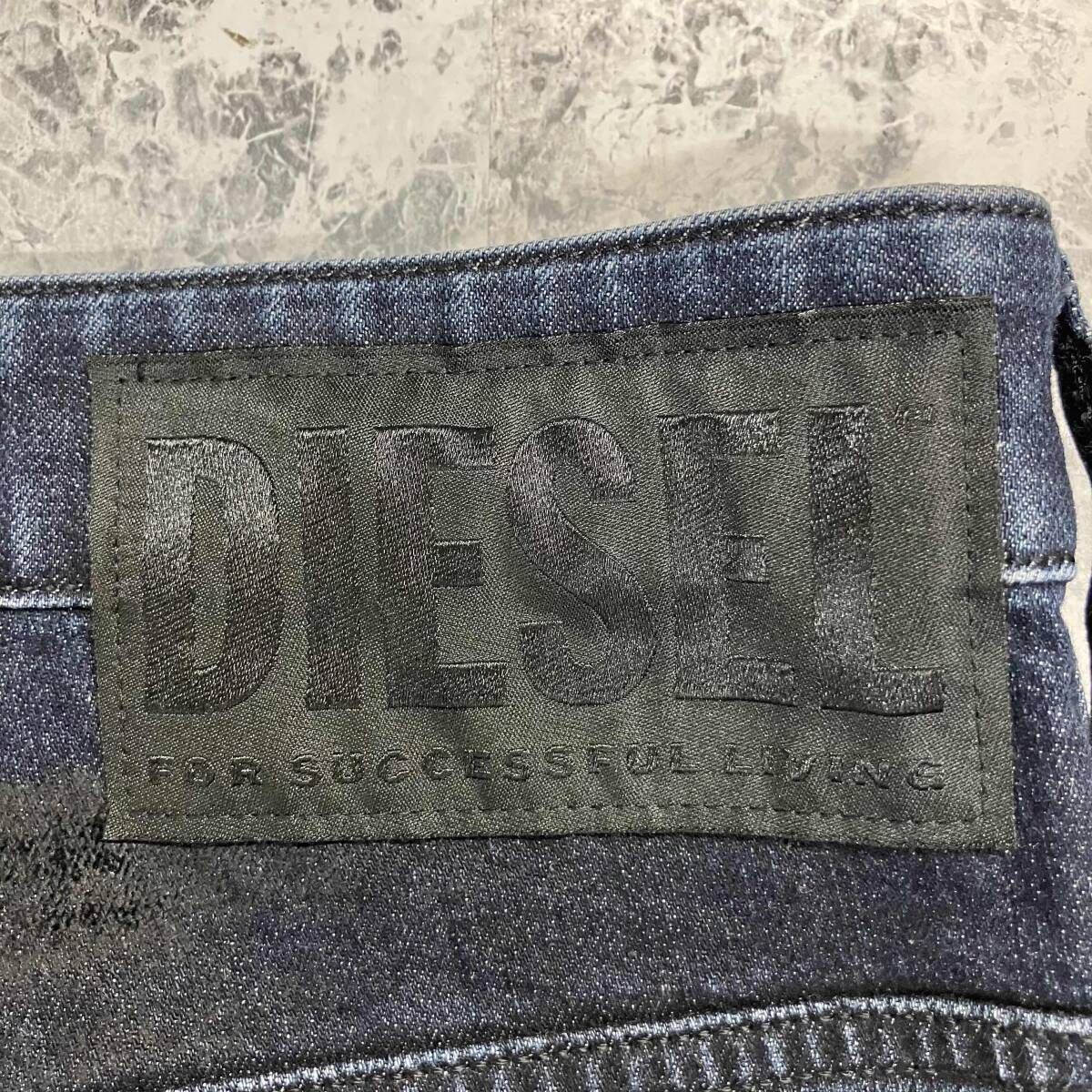 DIESEL / ディーゼル デニムパンツ D-FAYZA BOY FRIEND LOW WAIST ブラックベロア加工 サイズW31 L30 イタリア製