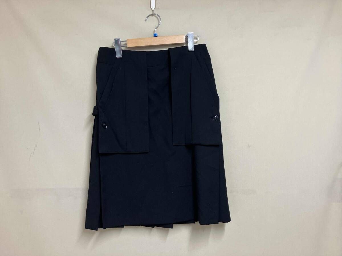 YOHJI YAMAMOTO POUR HOMME/ヨウジヤマモト プールオム/16AW/ラップ　スカート/HR-S03-100/ブラック