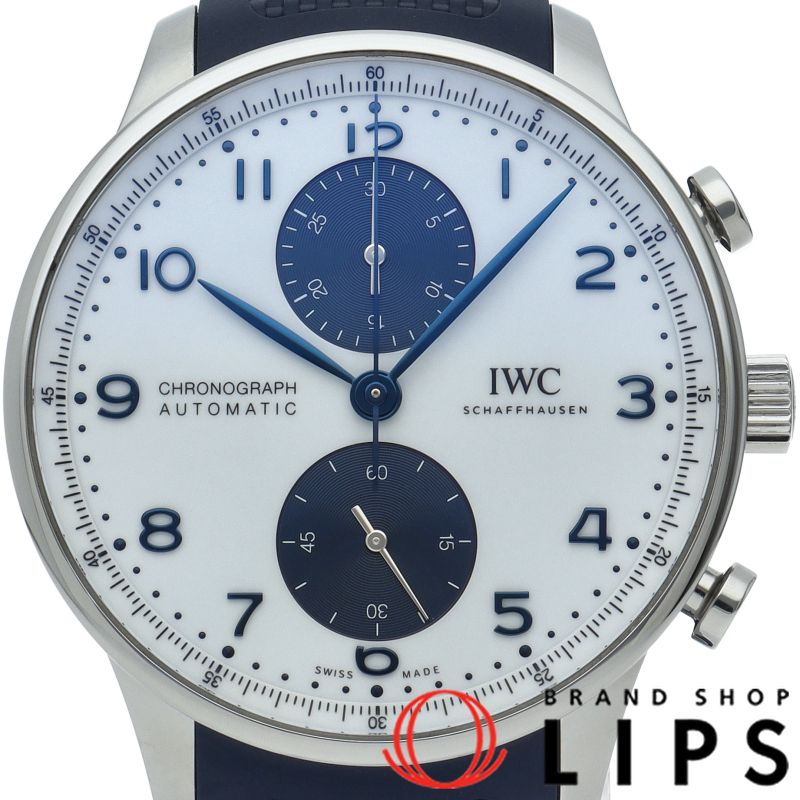 インターナショナルウォッチカンパニー IWC ポルトギーゼ クロノグラフ Portugieser Chronograph IW371620 箱 保証書 SS/ラバー メンズ時計 仕上げ済 美品 【中古】 インターナショナルウォッチカンパニー IWC ポルトギーゼ クロノグラフ