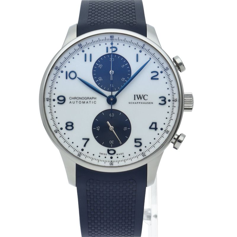 インターナショナルウォッチカンパニー IWC ポルトギーゼ クロノグラフ Portugieser Chronograph IW371620 箱 保証書 SS/ラバー メンズ時計 仕上げ済 美品 【中古】 インターナショナルウォッチカンパニー IWC ポルトギーゼ クロノグラフ