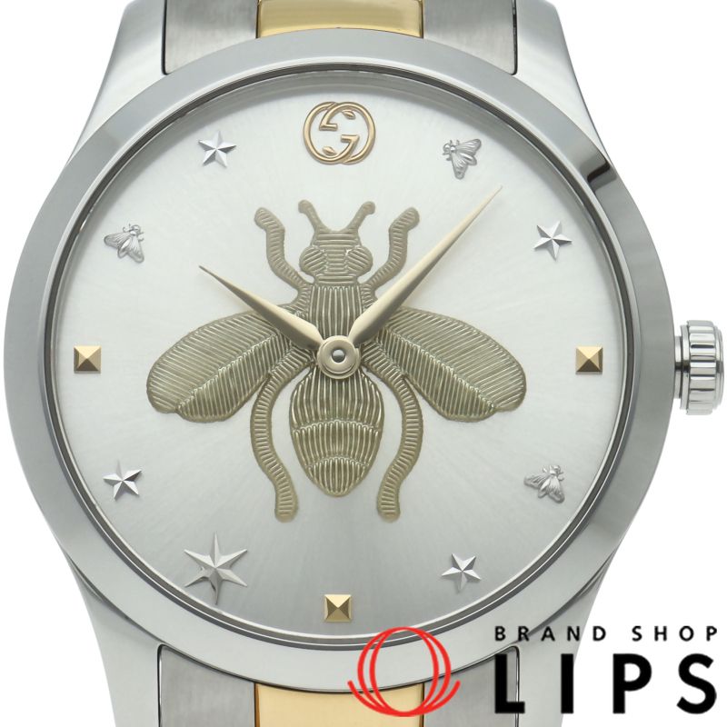 グッチ G-タイムレス メンズ時計 126.4/YA1264131 GP/SS メンズ時計 シルバー 仕上げ済 美品 【中古】 46,800円