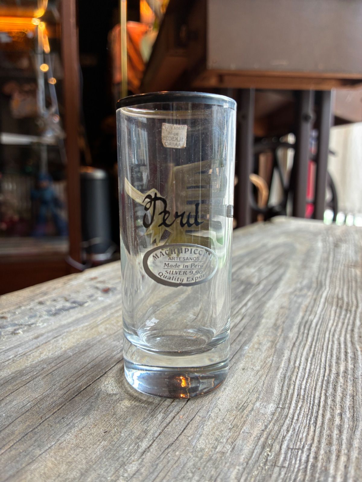 MACHUPICCHU ARTESANOS shot glass with fine silver (Silver 990) overlay, made in Peru 5
