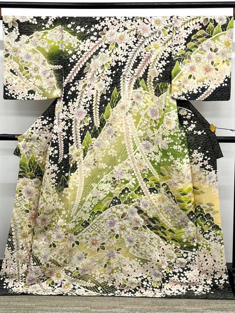 訪問着 金通し 辻ヶ花 正絹 ガード加工済 A393