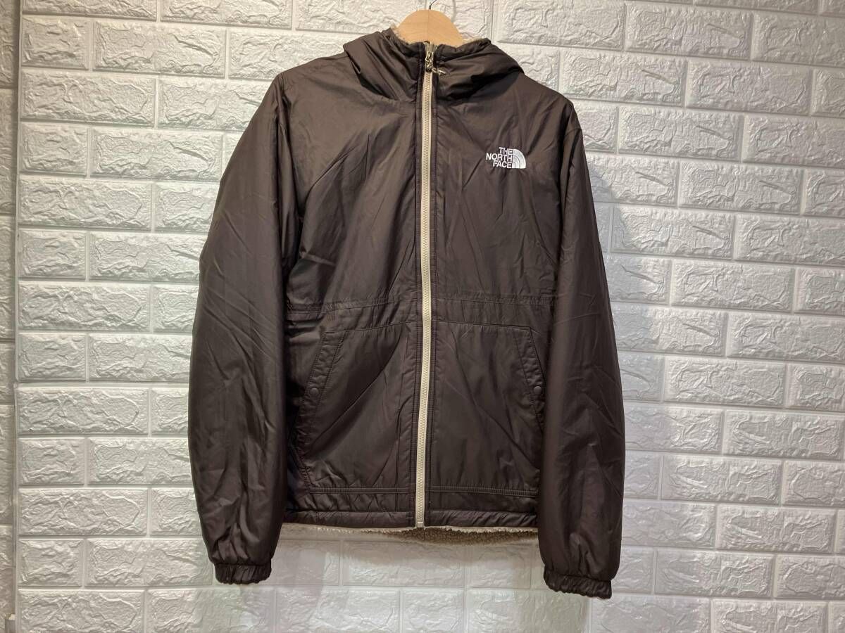 THE NORTH FACE ザノースフェイス　PLAY GREEN RVS FLEECE HOODIE プレイグリーン リバーシブル フリース フーディー NJ4FP57BサイズL 色茶