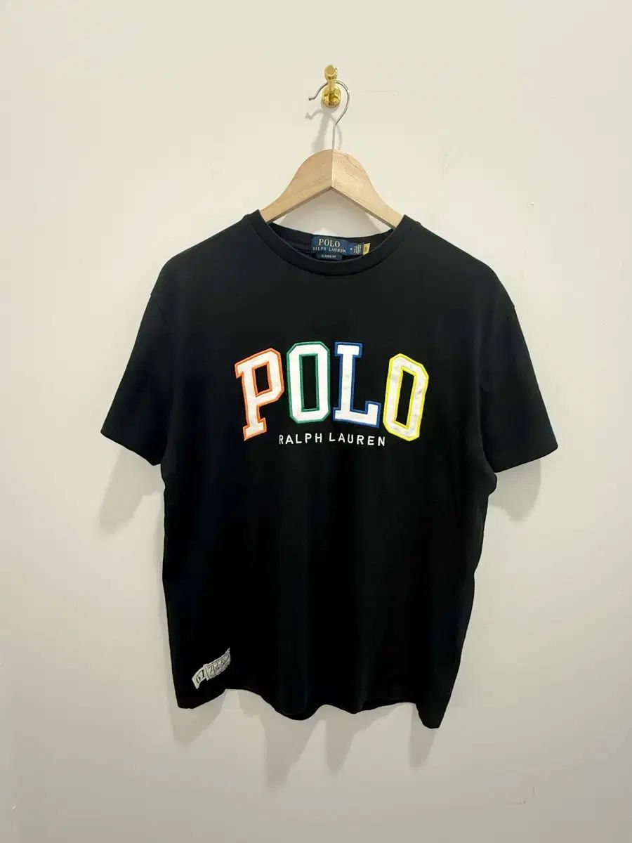 ポロ POLO 刺繍 ロゴ 半袖Tシャツ ブラック