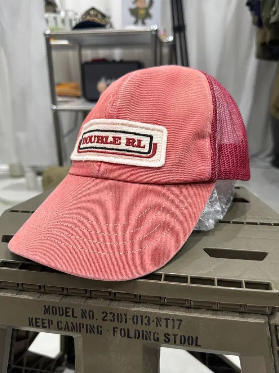 RRL コットンツイルメッシュトラッカーキャップ (ウォッシュド ピンク)