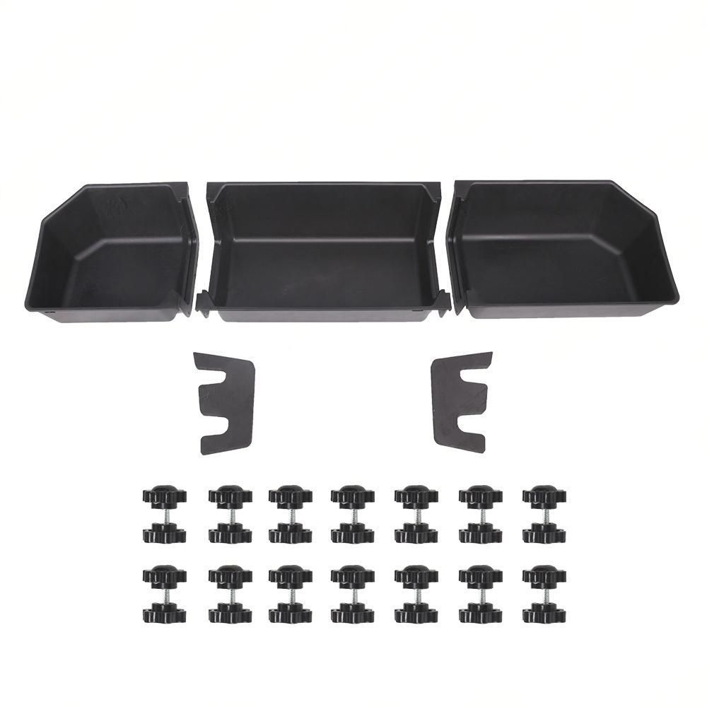 フォード Ford F-150 2015～2023年 後部座席下 収納ボックス 取り外し可能 ABS製 車内収納 工具・小物整理用 リアシート下収納