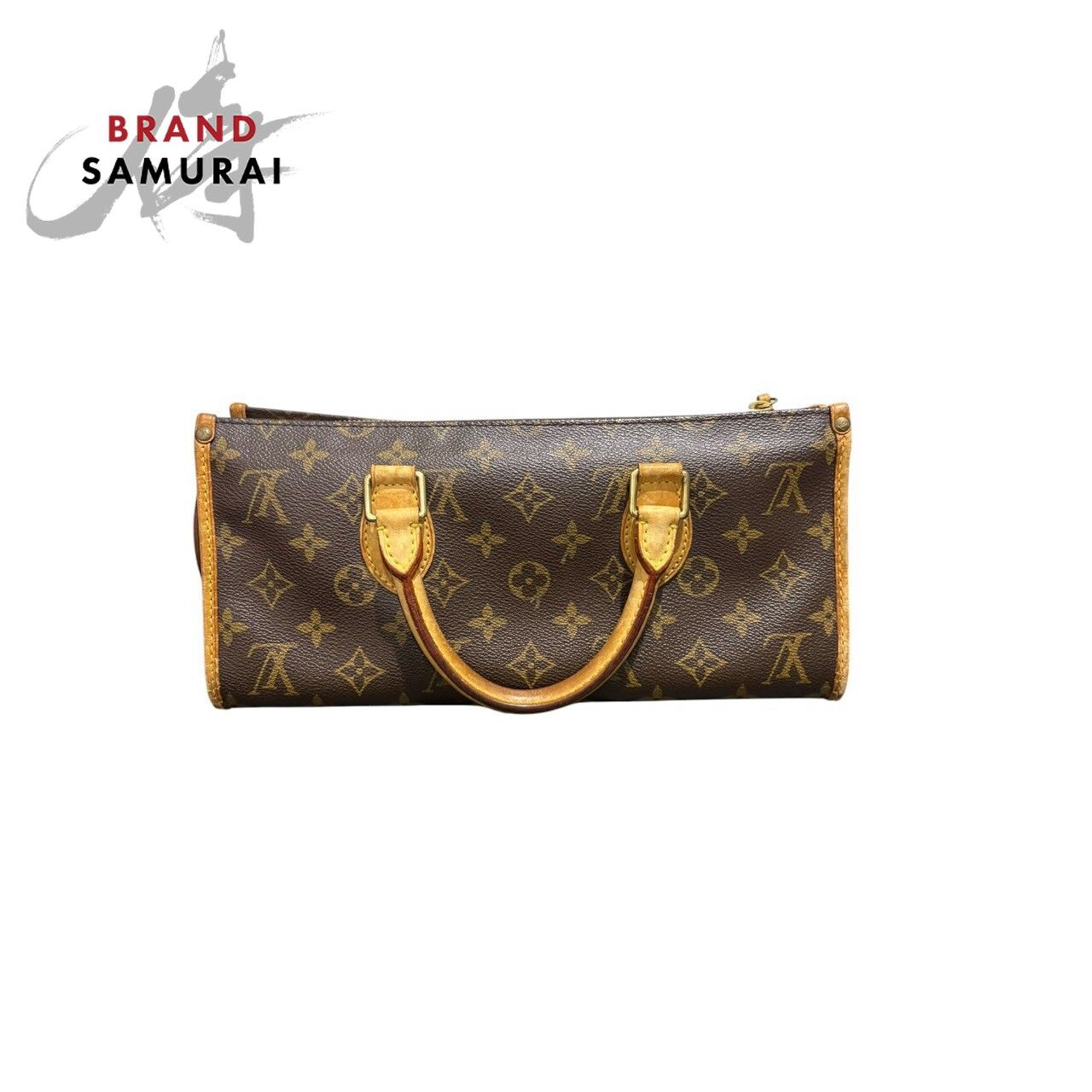 LOUIS VUITTON ルイヴィトン モノグラム ポパンクール ブラウン レザー M40009 ハンドバッグ レディース S1-00174【中古】