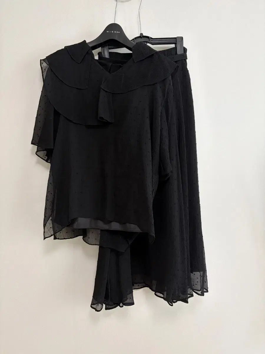 MISSHA ドット ブラウス スカート セットアップ 55