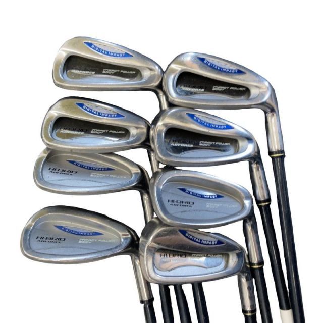 【中古】 ダンロップ HI-BRID ADFORCE 8S アイアンセット IR HI-BRID HB-300 (フレックスR) メンズ 男性用 右利き 右用 Cランク ゴルフクラブ