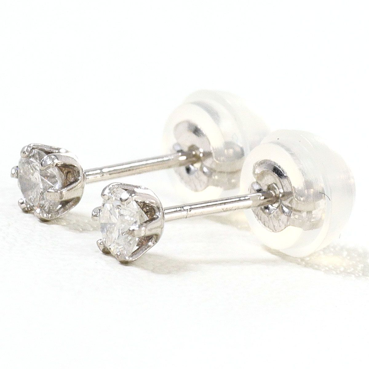 K18WG ピアス ダイヤモンド 総重量約0.2g 21,754円