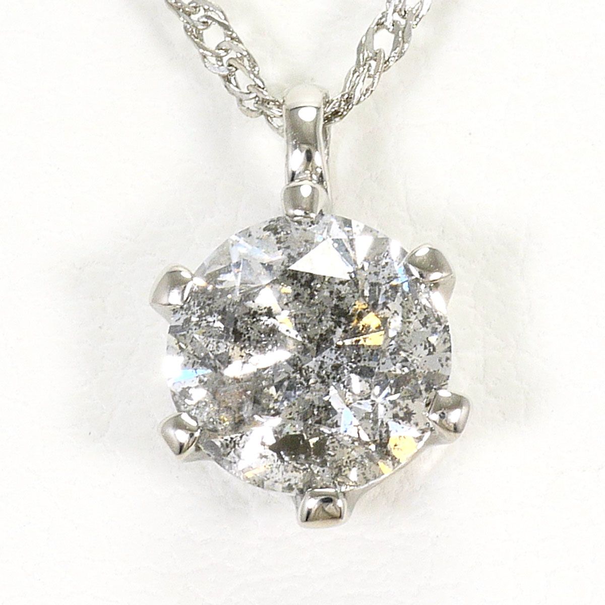 PT900/プラチナ PT850/プラチナ ネックレス ダイヤモンド 1.021ct 総重量約2.0g 約41cm