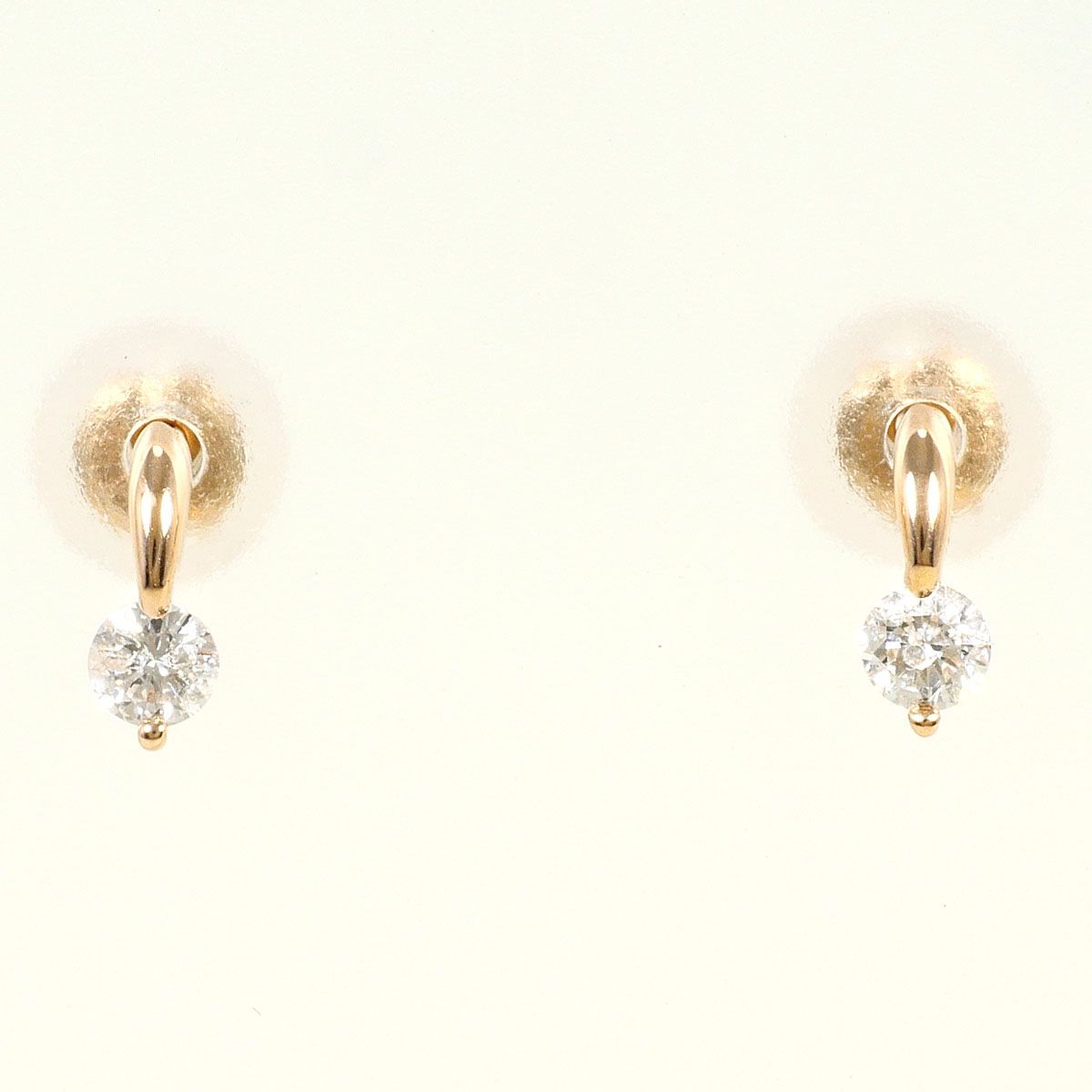 K18PG ピアス ダイヤモンド 0.09ct 総重量約0.7g