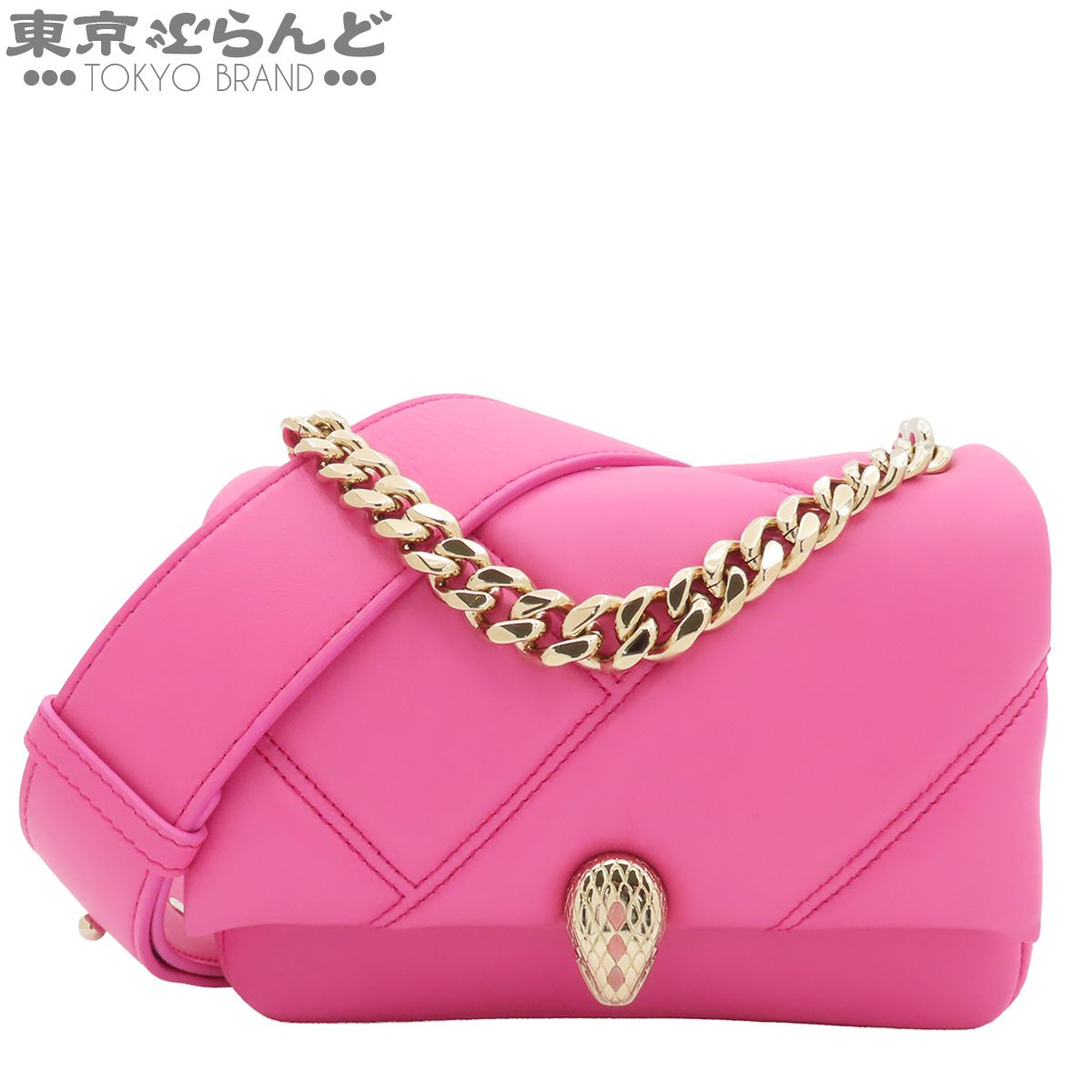 ブルガリ BVLGARI セルペンティ カボション クロスボディ ピンク 
