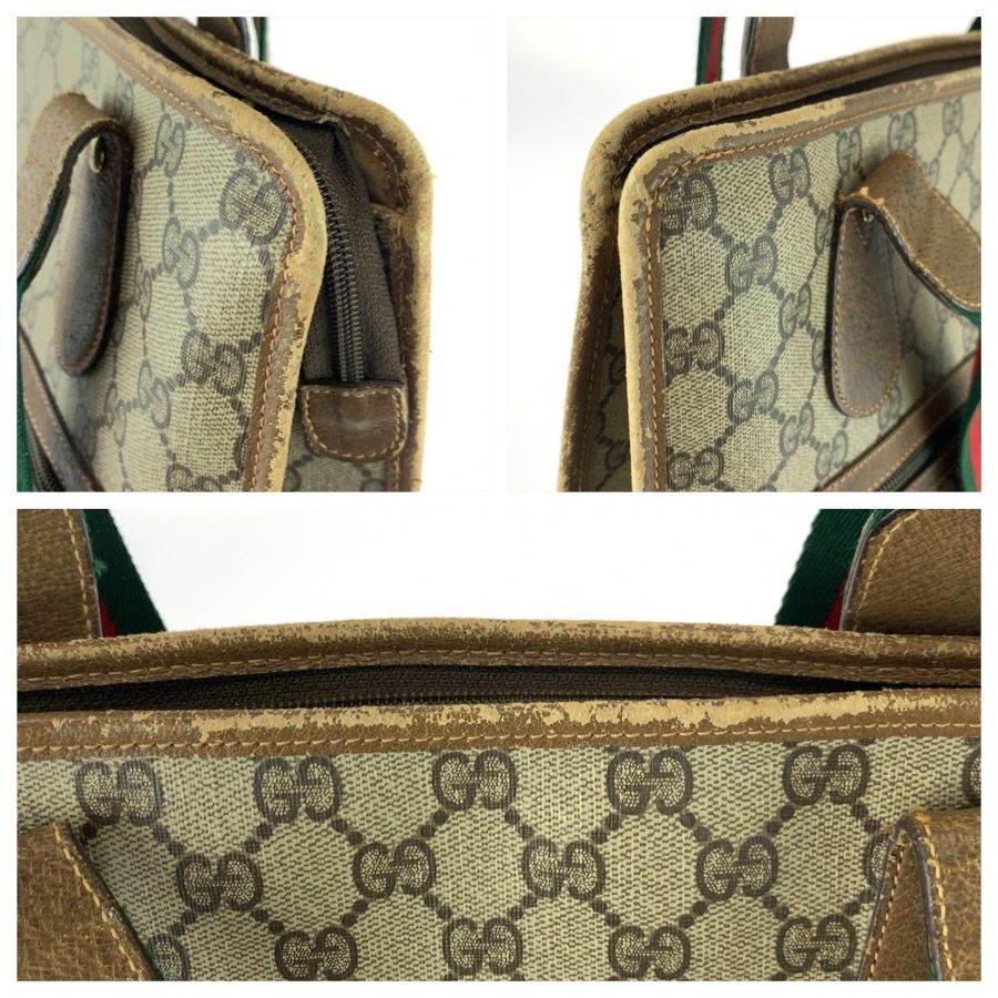 GUCCI グッチ ヴィンテージ シェリーライン ベージュ GGスプリーム