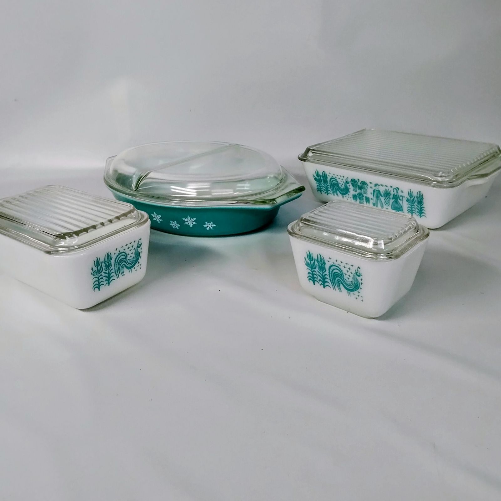オールドパイレックス PYREX ターコイズ 0503・0502・0501 レフリジ