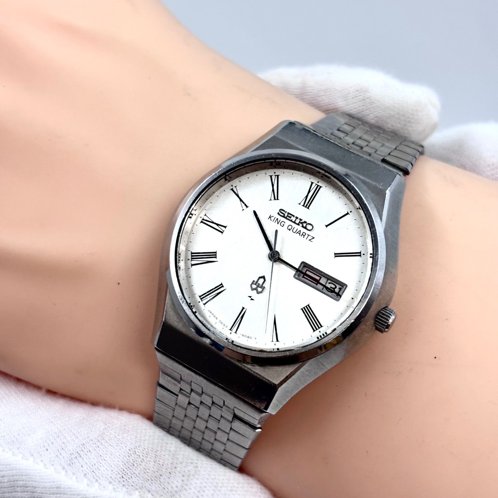 【不動】SEIKO KING QUARTZ デイデイト 腕時計 純正ブレス 稼働/純正ブレス】SEIKO/セイコー KING QUARTZ/キングクォーツ 腕時計