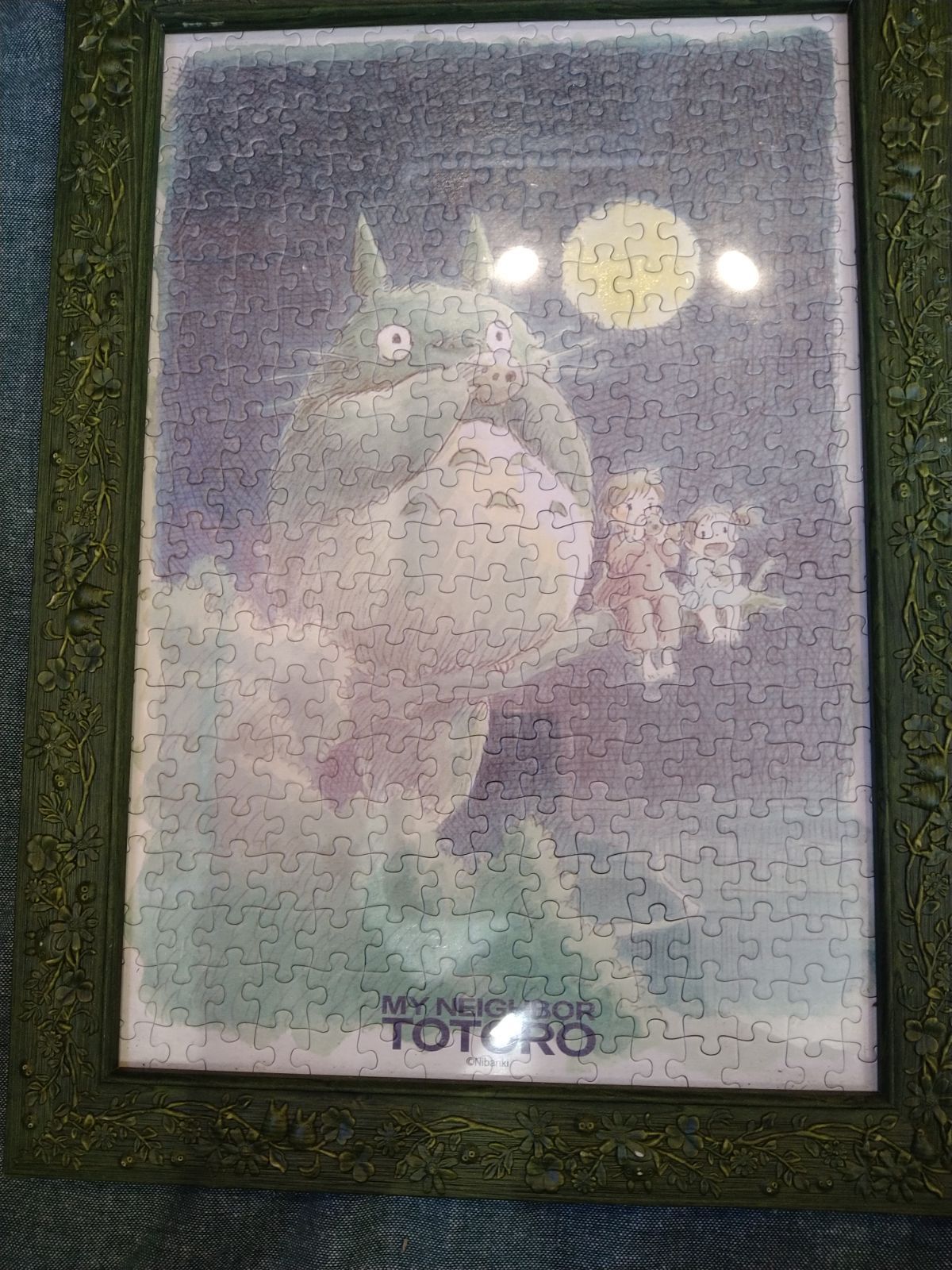 ジブリ公式】 となりのトトロ ジグソーパズル 完成品 レリーフ額縁付き