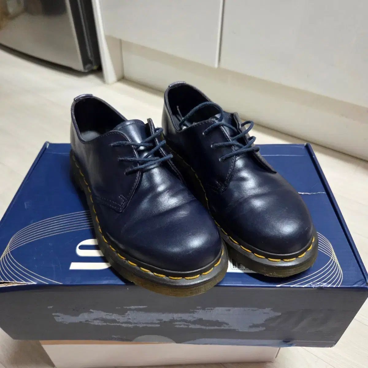 DR. MARTENS 1461 ブラックネイビー uk3 (220-225)