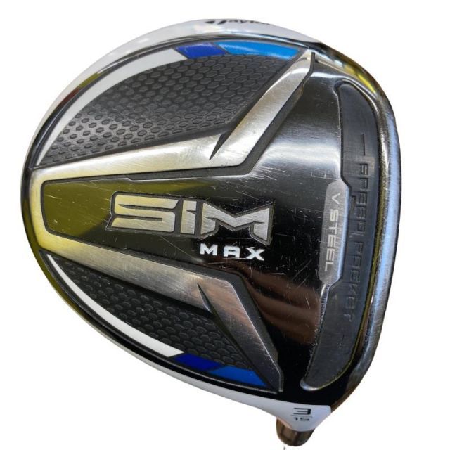 【中古】 テーラーメイド SIM MAX 3W フェアウェイウッド FW TENSEI BLUE TM50(FW) (フレックスS) メンズ 男性用 右利き 右用 Cランク ゴルフクラブ