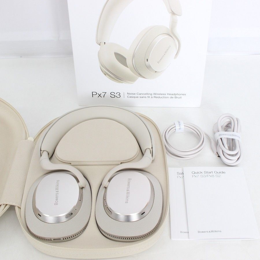 【美品】Bowers&Wilkins Px7 S3/CW キャンバス・ホワイト ワイヤレスヘッドホン ノイズキャンセリング バウワースアンドウィルキンス B&W 本体 31,746円