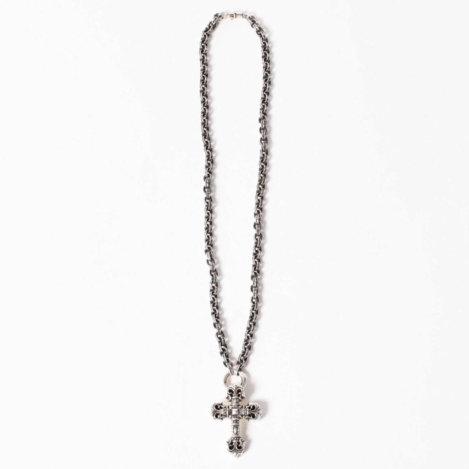 CHROME HEARTS クロムハーツ フィリグリークロス ペンダント XS ネックレス 19インチ ペーパーチェーン 重量58.94g .925 1998 1999刻印 アクセサリー シルバー925 美品 中古 4a006041