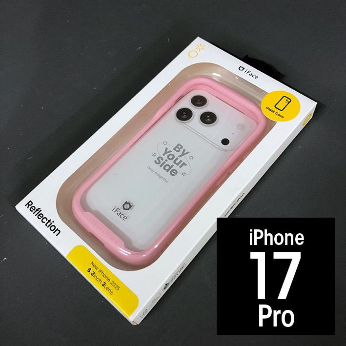 新品 HAMEE iFace Reflection 強化ガラス クリアケース   iPhone 17Pro スマホケース サクラピンク  2981