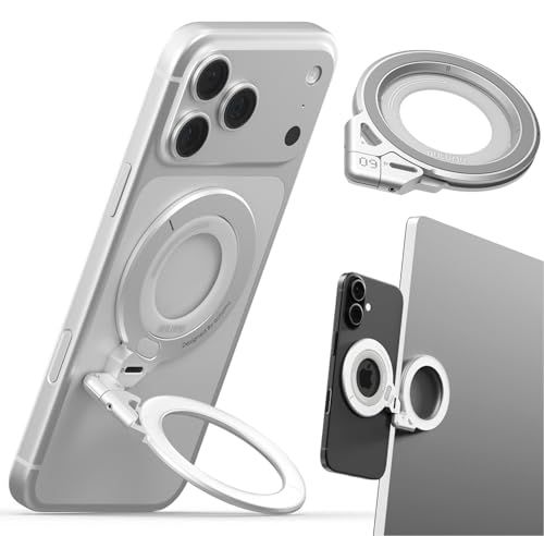 Aulumu G09 MagSafe スマホリング 【360°無限回転×両面マグネット】 スマホスタンド 強力磁石 アルミ合金 超薄型 iPhone 17/16/15/14/13/12対応 マグセーフ リングホルダー 片手操作 落下防止 卓上スタンド メpms