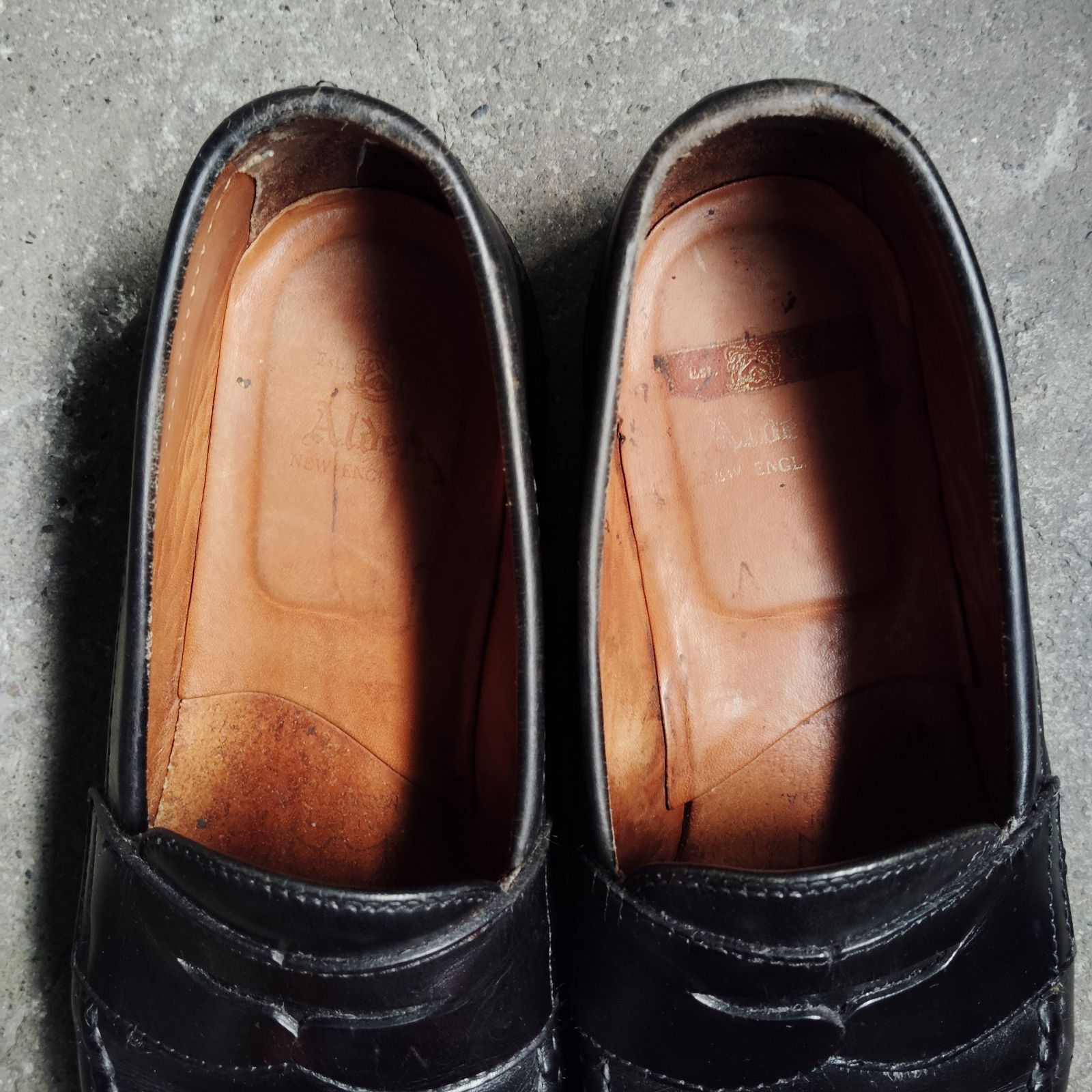 さくゆき   Alden カーフレザー ペニーローファー 未使用品 Alden 99862 ペニーローファー カーフレザー US7.5 オールデン コイン
