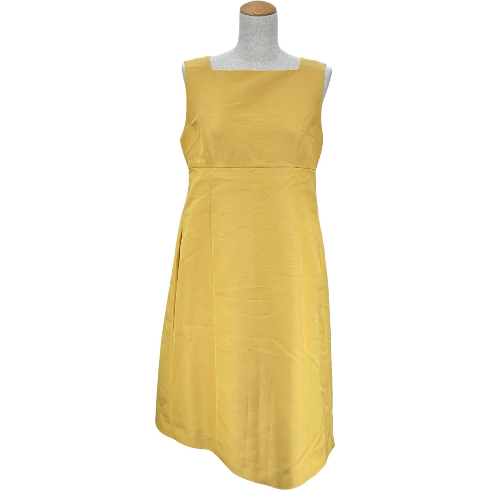 フォクシー FOXEY Dress Guimauve ノースリーブワンピース 40656 イエロー ウール レディース ワンピース