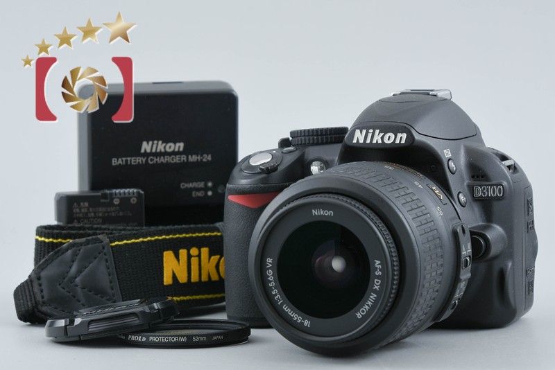 【中古】Nikon ニコン D3100 18-55 VR レンズキット ブラック 18,576円