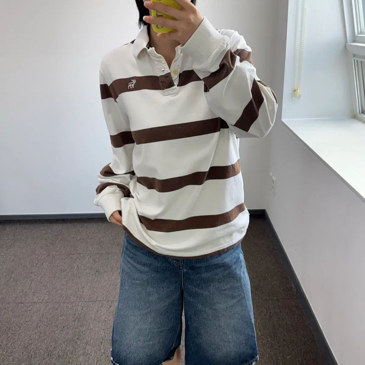 Abercrombie アバクロンビー ブラウン ボーダー柄 KARA（カラ） ロングスリーブ 6,847円