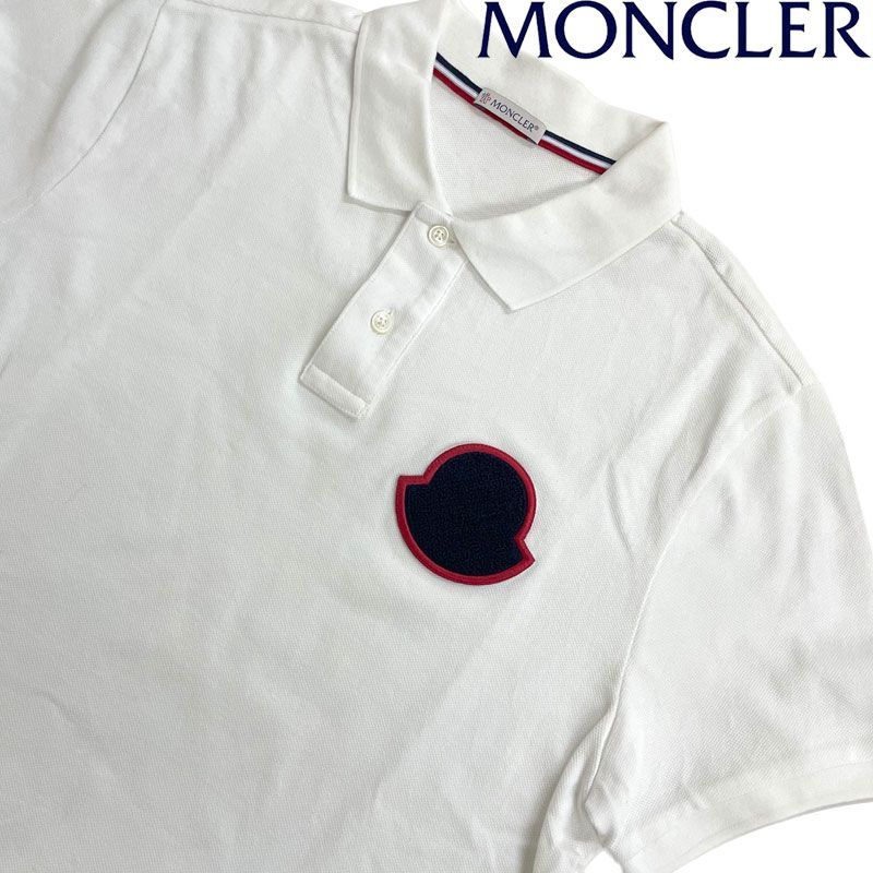 中古】MONCLER モンクレール MAGLIA POLO MANICA CORTA ロゴ ワッペン