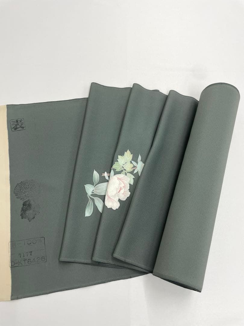 付け下げ 手刺繍 手描 金彩 正絹 反物 T9686 - メルカリ