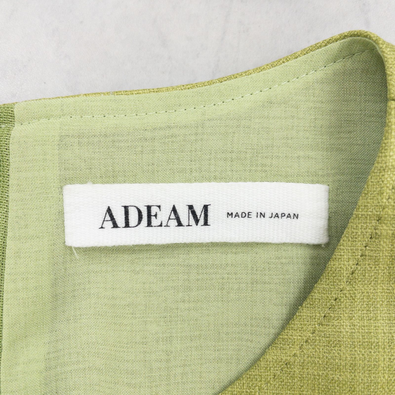 ADEAM アディアム ルーシュドドレス ワンピース ノースリーブ フリル