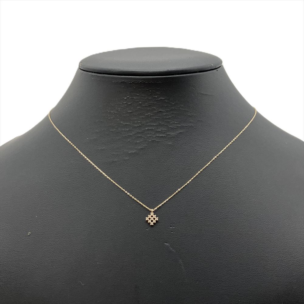 アガット agete ネックレス ダイヤモンド 0.06ct K10YG 0.7g ゴールド イエローゴールド レディース【中古】