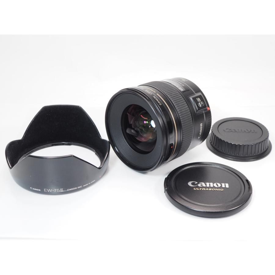 送料無料 作動確認済 Canon EF20mm F2.8 USM フード付き レンズ キヤノン [CN7996 【 カメラの多成堂 】