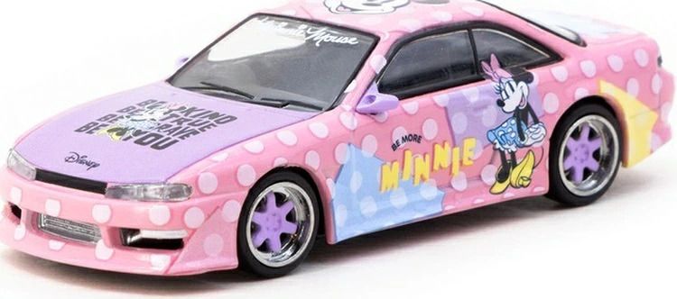 ターマックワークス 1/64 VERTEX 日産 シルビア S14 ミニーマウス Tarmac Works VERTEX Nissan Silvia Minnie Mouse T64G-018-MN