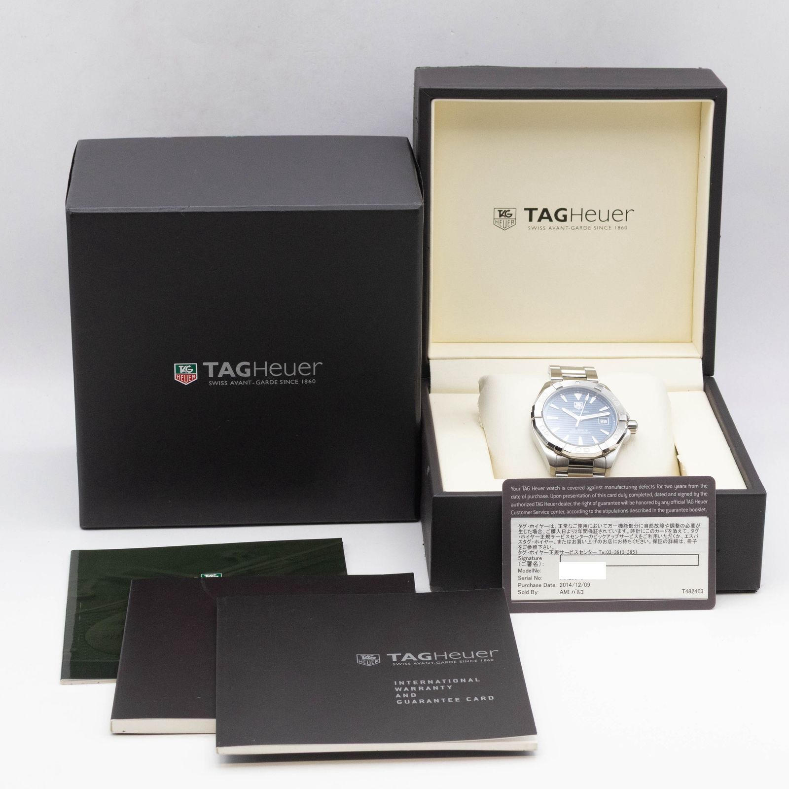 【箱・保証書付き】 タグホイヤー TAG HEUER アクアレーサー WAY2112.BA0910 TAG Heuer Aquaracer  自動巻き 腕時計 メンズ・ユニセックス 青 箱・保証書付き】 タグホイヤー TAG HEUER アクアレーサー WAY2112