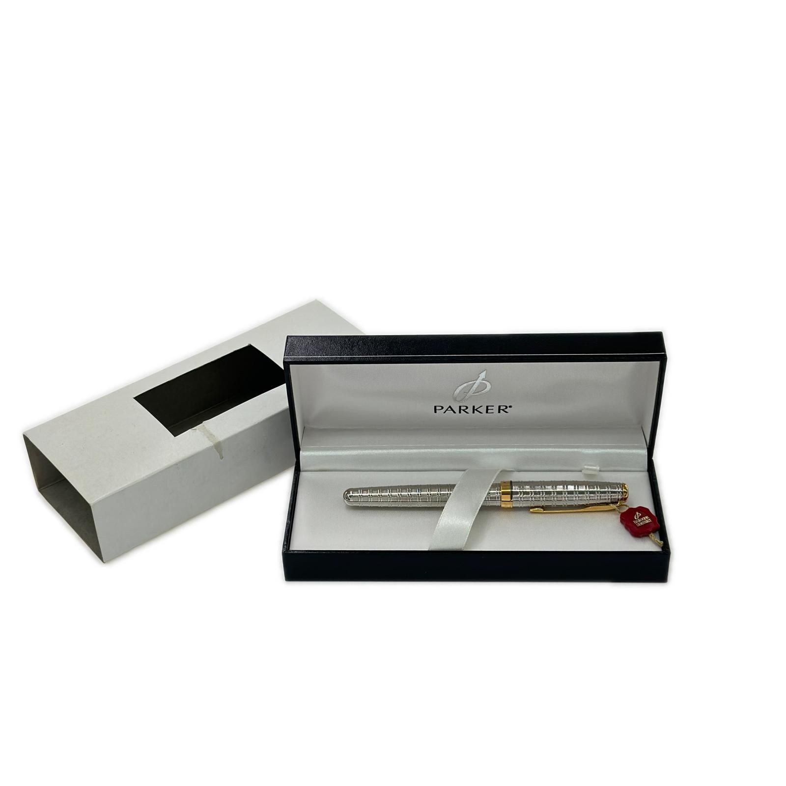 Parker パーカー 万年筆 K18 シルバー ゴールド ケース付き