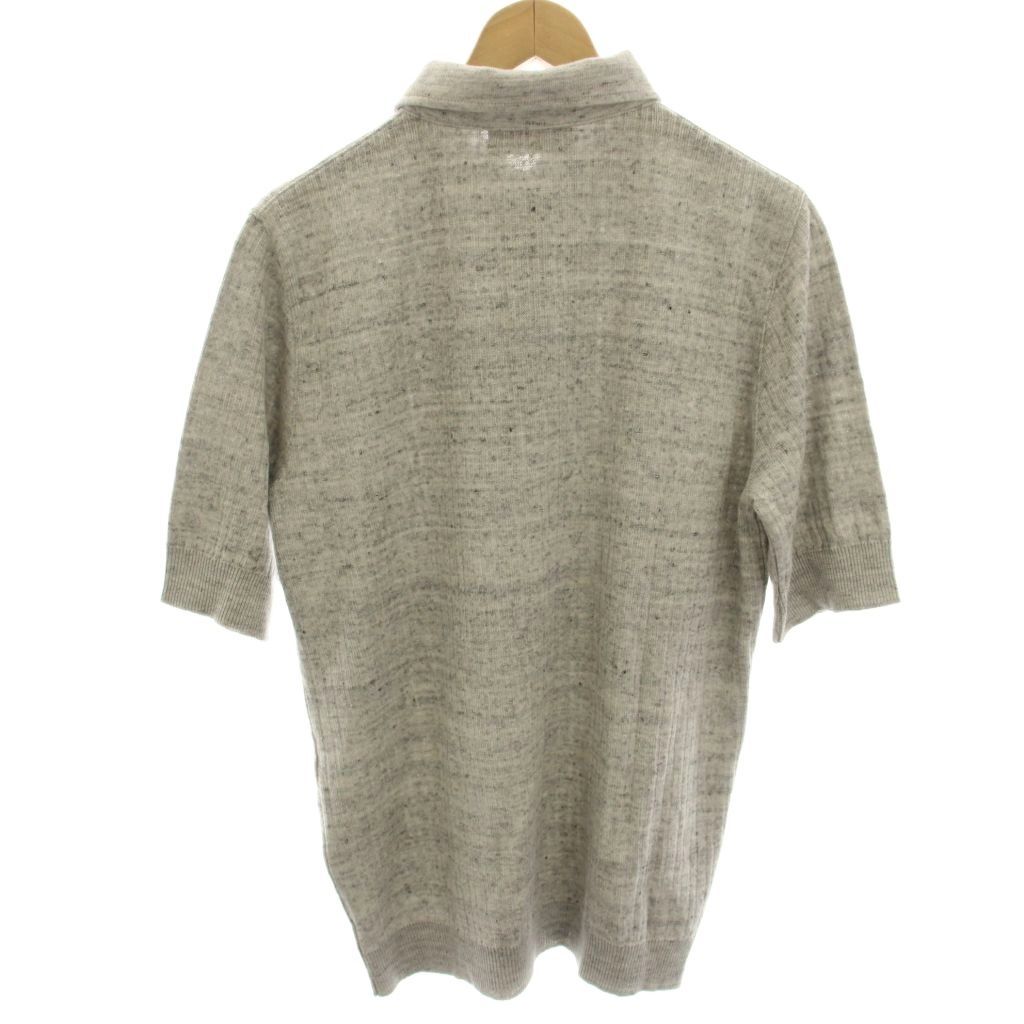 ラルディーニ LARDINI ニットポロシャツ カットソー 半袖 麻 リネン S