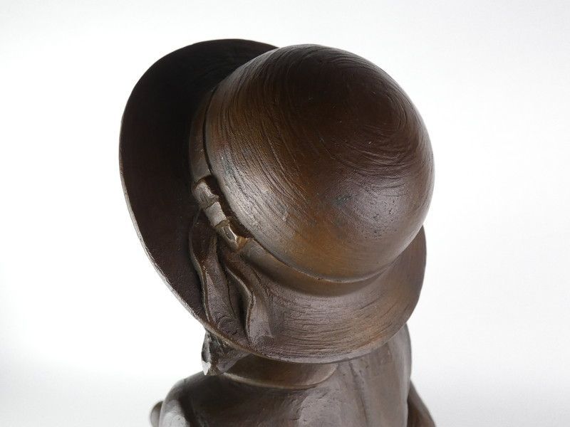加藤豊「パパ撮って！」約36.5cm 保証品 限定10/10 ブロンズ像 /K9