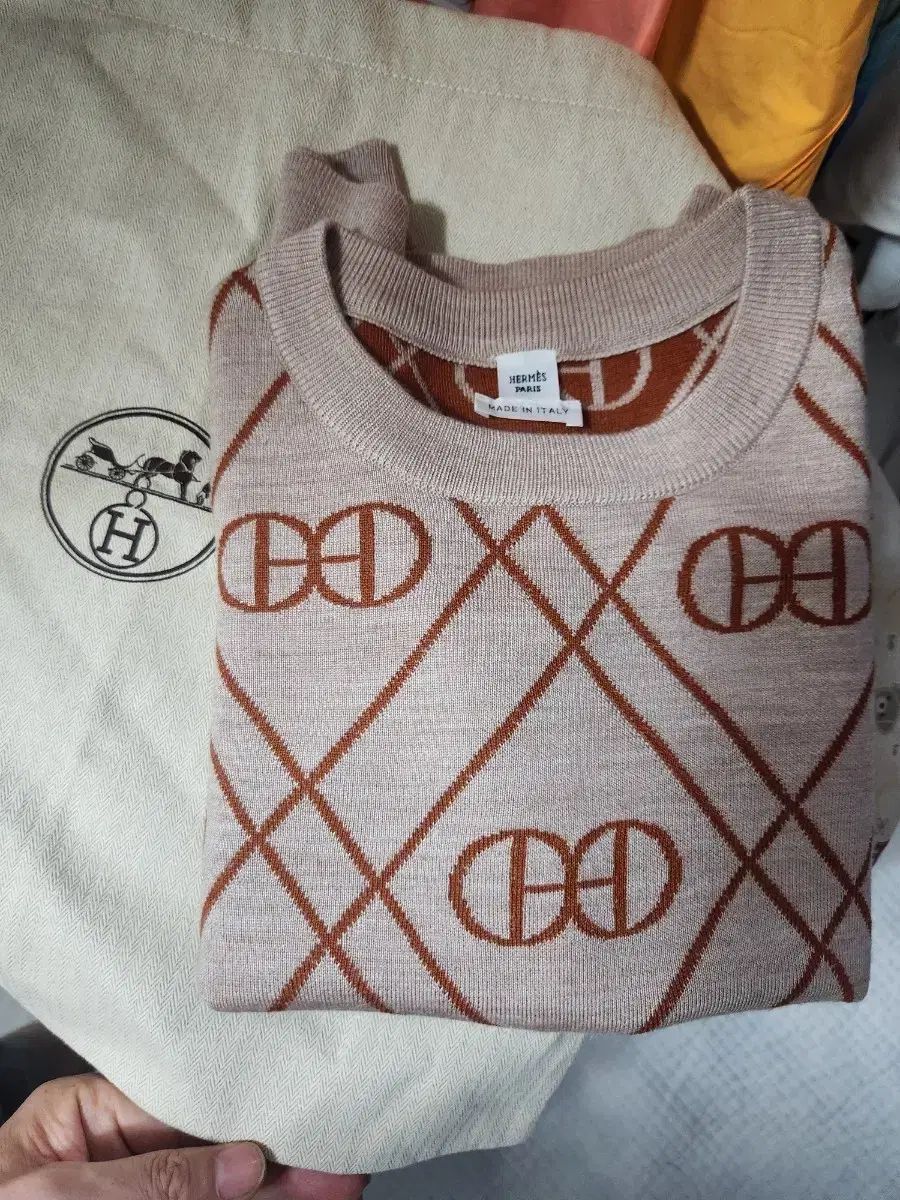 Hermes エルメス ニット セーター ブラウン 36